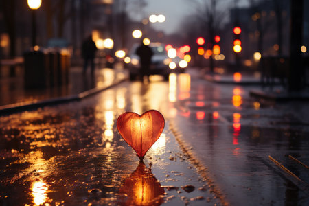 Romantic theme with love heart symbol professional photographyの素材