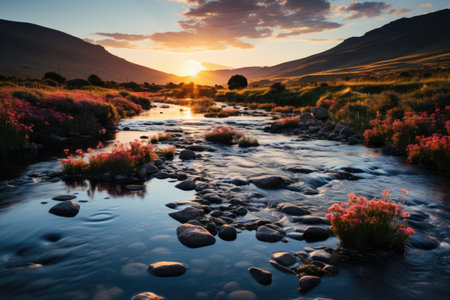 beautiful and peaceful landscape professional photographyの素材