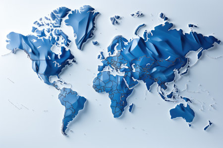 blank world map professional photographyの素材