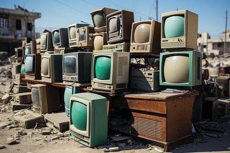 electronic waste disposal dump site professional photographyの素材