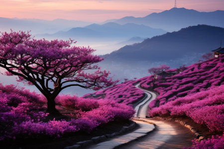 beautiful and peaceful landscape professional photographyの素材