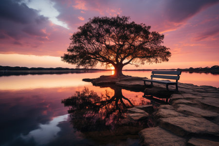 beautiful and peaceful landscape professional photographyの素材