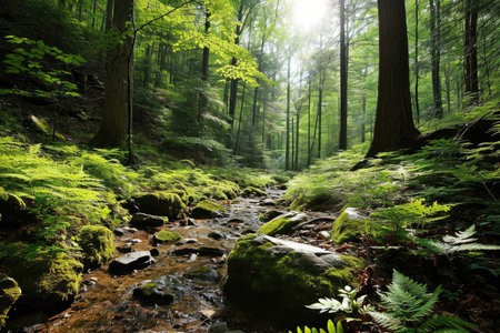 Stock photo of green forest nature professional photographyの素材