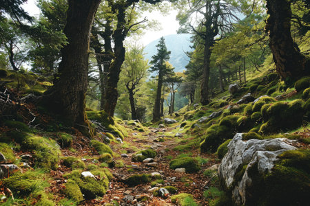 Stock photo of green forest nature professional photographyの素材
