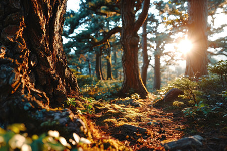 Stock photo of green forest nature professional photographyの素材