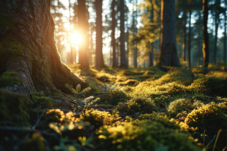 Stock photo of green forest nature professional photographyの素材
