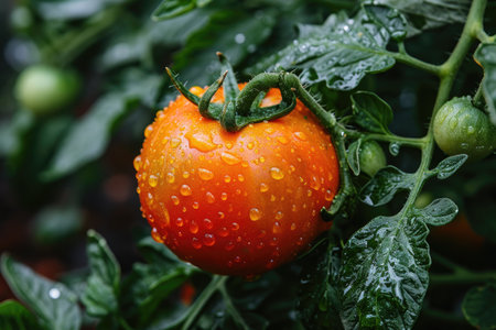 tomatoes in the middle of the field professional photographyの素材