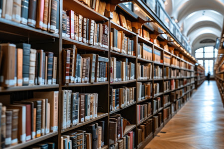 collection of books in the library professional photographyの素材