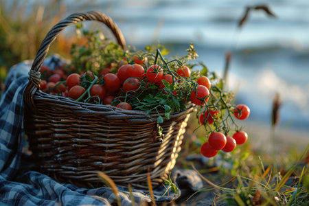 chill and picnic at the beach professional photographyの素材