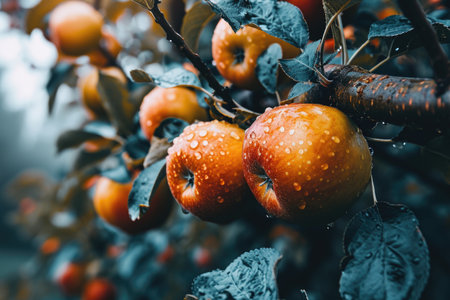 apple in the middle of the tree garden professional photographyの素材