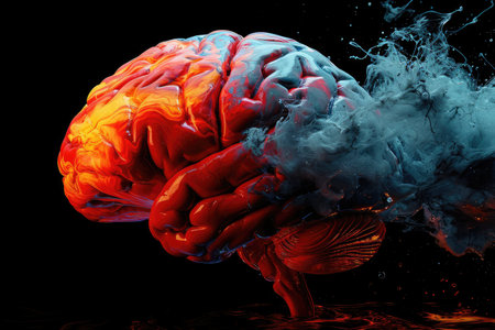 human brain abstract backgroundの素材