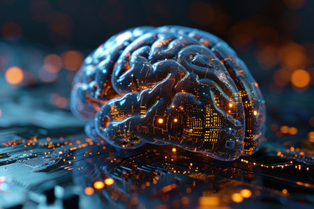 human brain abstract backgroundの素材