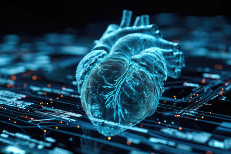 human heart abstract backroundの素材