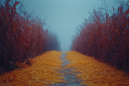 in the middle of cornfield professional photographyの素材
