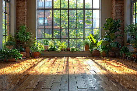 views over the urban city landscape from the office window professional photographyの素材