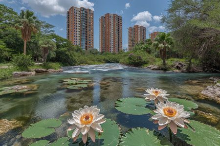 The green of nature in cities professional photographyの素材