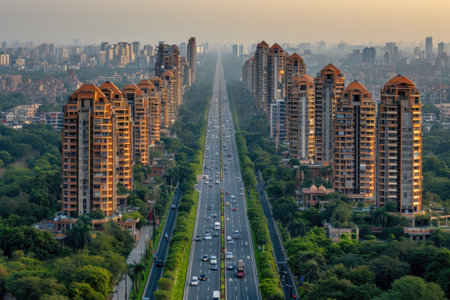 The beautiful green of nature in cities professional photographyの素材