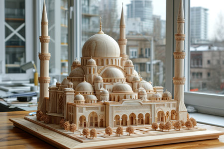The acourt mosque of miniature clay sculpture professional photographyの素材