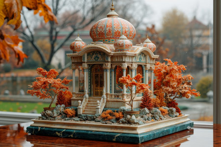 The acourt mosque of miniature clay sculpture professional photographyの素材