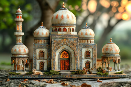 The acourt mosque of miniature clay sculpture professional photographyの素材