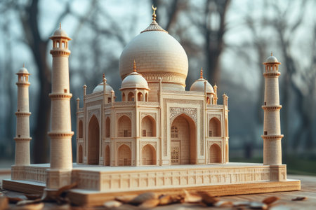 The acourt mosque of miniature clay sculpture professional photographyの素材