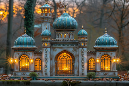 The acourt mosque of miniature clay sculpture professional photographyの素材