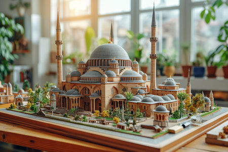 The acourt mosque of miniature clay sculpture professional photographyの素材