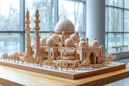 The acourt mosque of miniature clay sculpture professional photographyの素材