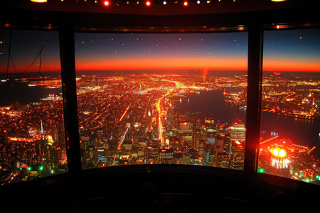 The night bustling of city lights professional photographyの素材