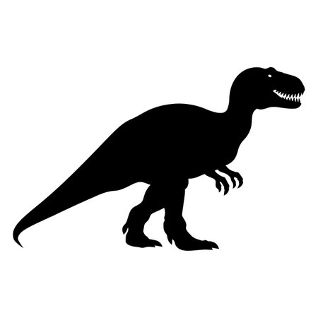 Silhouette Dinosaur black color onlyの素材