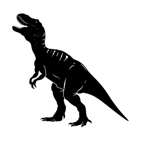 Silhouette Dinosaur black color onlyの素材