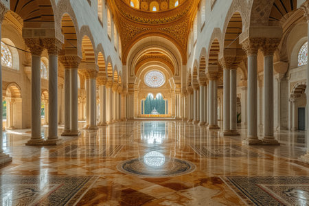 beauty islamic mosaic mosque evoking a sense of tranquility and spiritualの素材