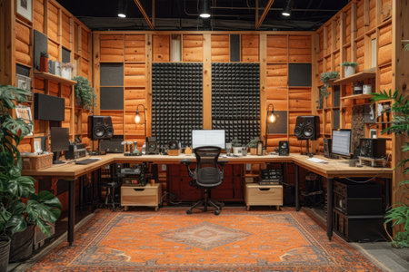 content creator live streaming and podcast at studio professional photographyの素材