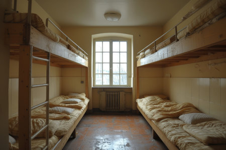 dormitory facilities bedroom  professional photographyの素材