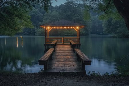 soothing night light of nature professional photographyの素材