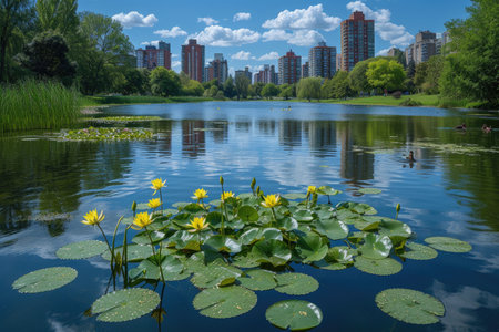 Nature and health in the cities professional photographyの素材