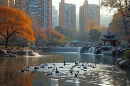 Nature and health in the cities professional photographyの素材