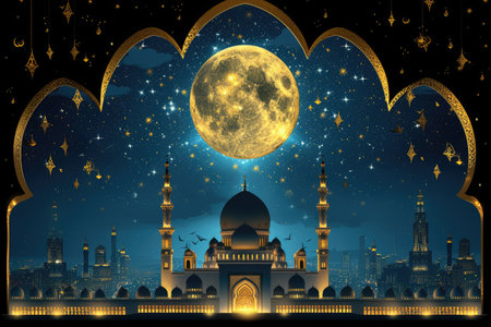 blessing ramadan vibes background professional photographyの素材