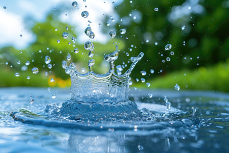 puddles and splashes in rain droplet professional photographyの素材