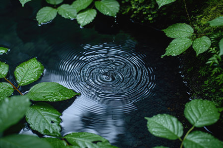 puddles and splashes in rain droplet professional photographyの素材
