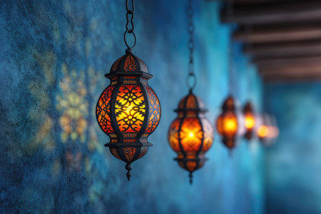 Ramadan kareem islamic or ied mubarak greeting card backgroundの素材