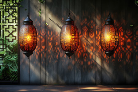 Ramadan kareem islamic or ied mubarak greeting card backgroundの素材