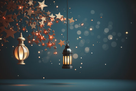 background concept greeting card with theme related to the Ramadan or eid fitr mubarakの素材