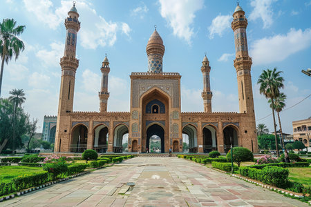 background concept greeting card with theme related to the Ramadan or eid fitr mubarakの素材