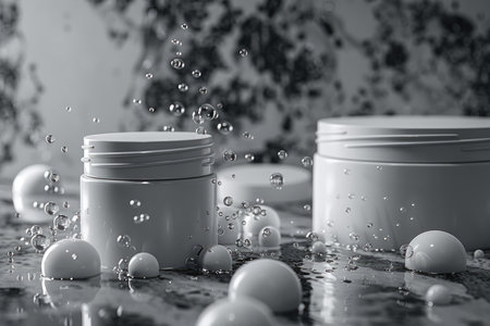 Several skincare product packaging for brand advertising professional photographyの素材