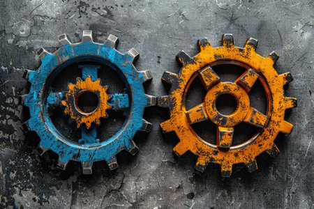 mechanical gear technology creative professional photographyの素材