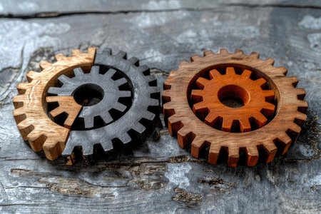 mechanical gear technology creative professional photographyの素材