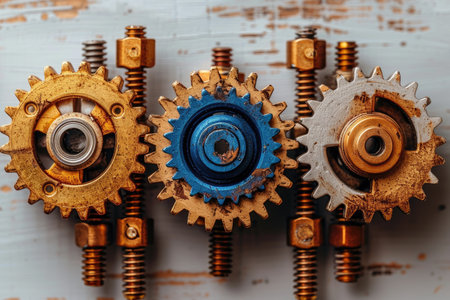 mechanical gear technology creative professional photographyの素材