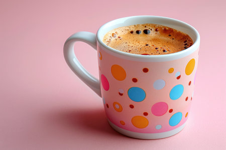 dots coffee mugs motif professional photographyの素材