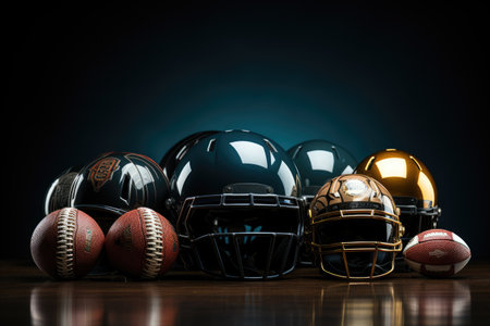 sport balls in background and banner greeting card design imagesの素材